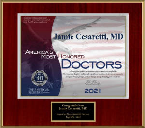 Jamie Cesaretti, MD: Americas Most Honored Doctors Top 10%