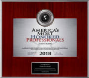 America's Most Honored Professionals 2018 Top 5 %