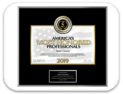 Awarded America's Most Honored Professionals 2019 - Top 1% 
