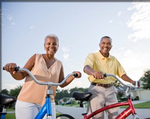 Couple Biking