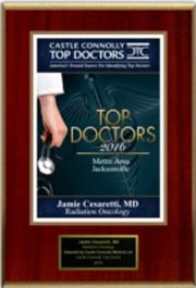 Awarded Castle Connolly's 2016 Top Doctors Metro Area Jacksonville Award - Jamie Cesaretti, MD